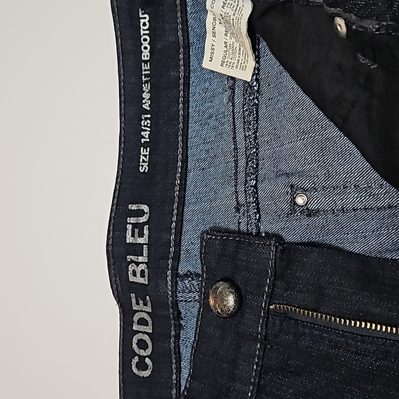 Code Bleu Size Missy 14/31 Reg. Annette Bootcut Denim Jeans #W-534 - Picture 5 of 11